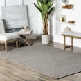 thumbnail image 1 of nuLOOM Elfriede Farmhouse Jute Blend Area Rug, 4' x 6', Grey, 1 of 15