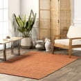 thumbnail image 1 of nuLOOM Elfriede Farmhouse Jute Blend Area Rug, 5' x 8', Orange, 1 of 9