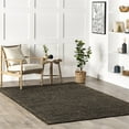 thumbnail image 1 of nuLOOM Elfriede Farmhouse Jute Blend Area Rug, 8', Round, Elfriede Charcoal, 1 of 9