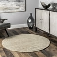 thumbnail image 1 of nuLOOM Elfriede Jute Blend Natural 8' Farmhouse Round Rug, 1 of 9