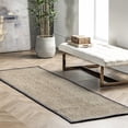 thumbnail image 1 of nuLOOM Elijah Farmhouse Seagrass Area Rug, 2' 6" x 6', Runner, Elijah Dark Grey, 1 of 6