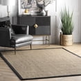 thumbnail image 1 of nuLOOM Elijah Farmhouse Seagrass Area Rug, 8' x 10', Elijah Black, 1 of 9