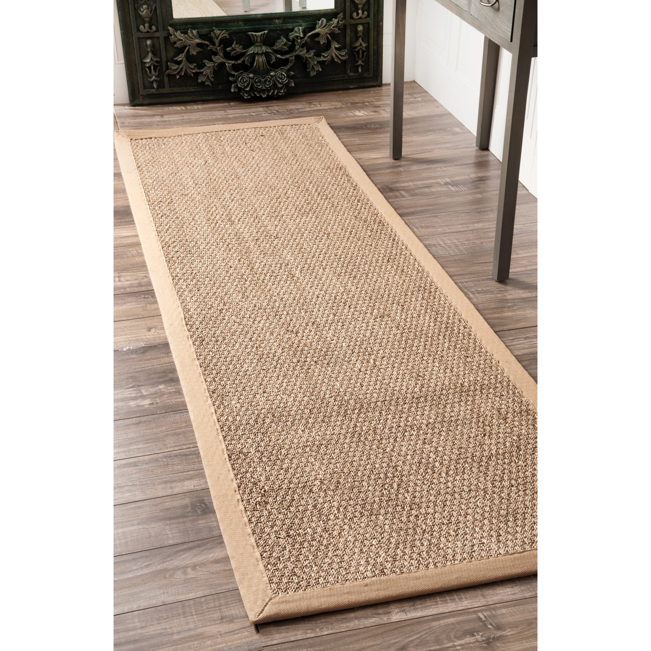nuLOOM Elijah Seagrass Natural Runner Rug, 2' 6" x 6', Beige