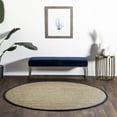 thumbnail image 1 of nuLOOM Elijah Farmhouse Seagrass Area Rug, 4', Round, Elijah Navy, 1 of 8