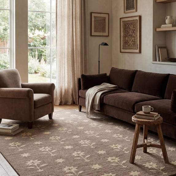 nuLOOM Ella Wool Area Rug, 4' x 6', Taupe