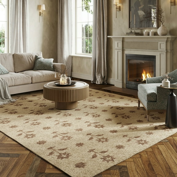 nuLOOM Ella Wool Area Rug, 9' 6" x 13' 6", Ella Sand