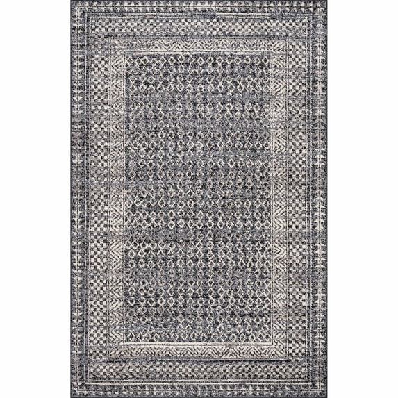 nuLOOM Elodie Distressed Diamonds Accent Rug, 3' x 5', Gray