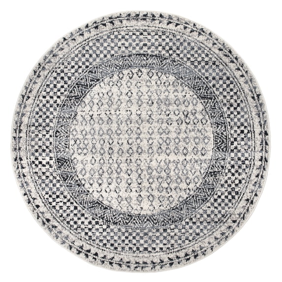 nuLOOM Elodie Distressed Diamonds Area Rug, 8', Light Gray