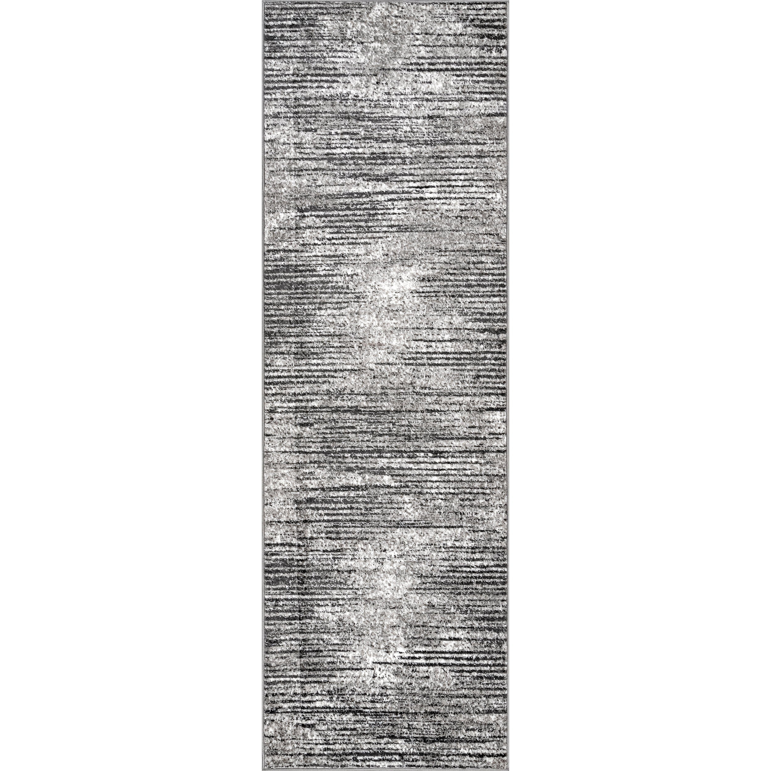 nuLOOM Elsa Faded Runner Rug, 2' 6" x 12', Gray