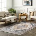 thumbnail image 1 of nuLOOM Emi Traditional SplashGuard Machine Washable Area Rug, 5' x 8', Emi Blue Multicolor, 1 of 13