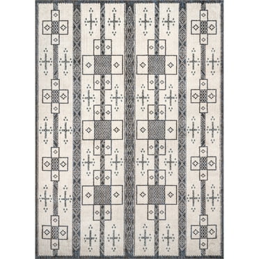 nuLOOM Erika Transitional Tribal Area Rug, 4' 3" x 6' 3", Grey