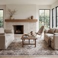 thumbnail image 1 of nuLOOM Esmira Medallion Washable Area Rug, 6' x 9', Beige, 1 of 9