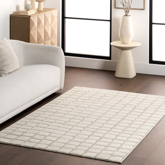 nuLOOM Eunice Modern Machine Washable Area Rug, 9' x 12', Beige