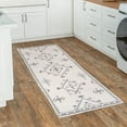 thumbnail image 1 of nuLOOM Evalyn SpinClean Southwestern Machine Washable Area Rug, 2' 6" x 6', Runner, Evalyn Cream, 1 of 15