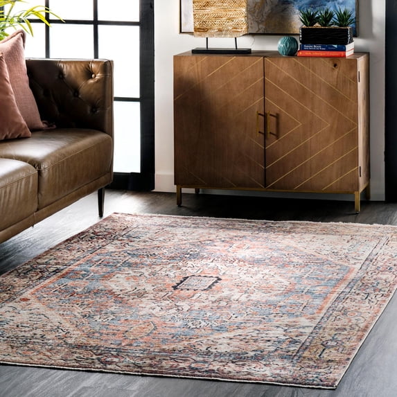 nuLOOM Evie Herati Medallion Area Rug