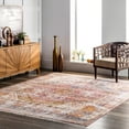 thumbnail image 1 of nuLOOM Farley Medallion Fringe Area Rug, 5', Rust, 1 of 2