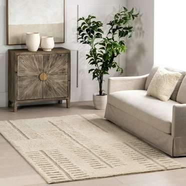 nuLOOM Emaline Geometric Wool Area Rug, 9' x 12', Brown - Walmart.com