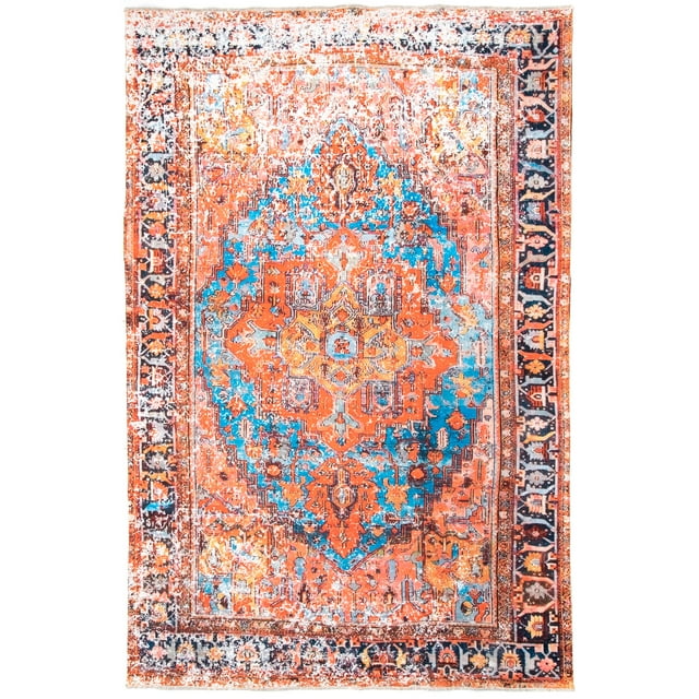 nuLOOM Fionella Persian Vintage Area Rug, 7' 10" x 10', Orange