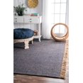 thumbnail image 1 of nuLOOM Flatweave Natural Fiber Fenella Area Rug, 4' x 6', Blue, 1 of 4