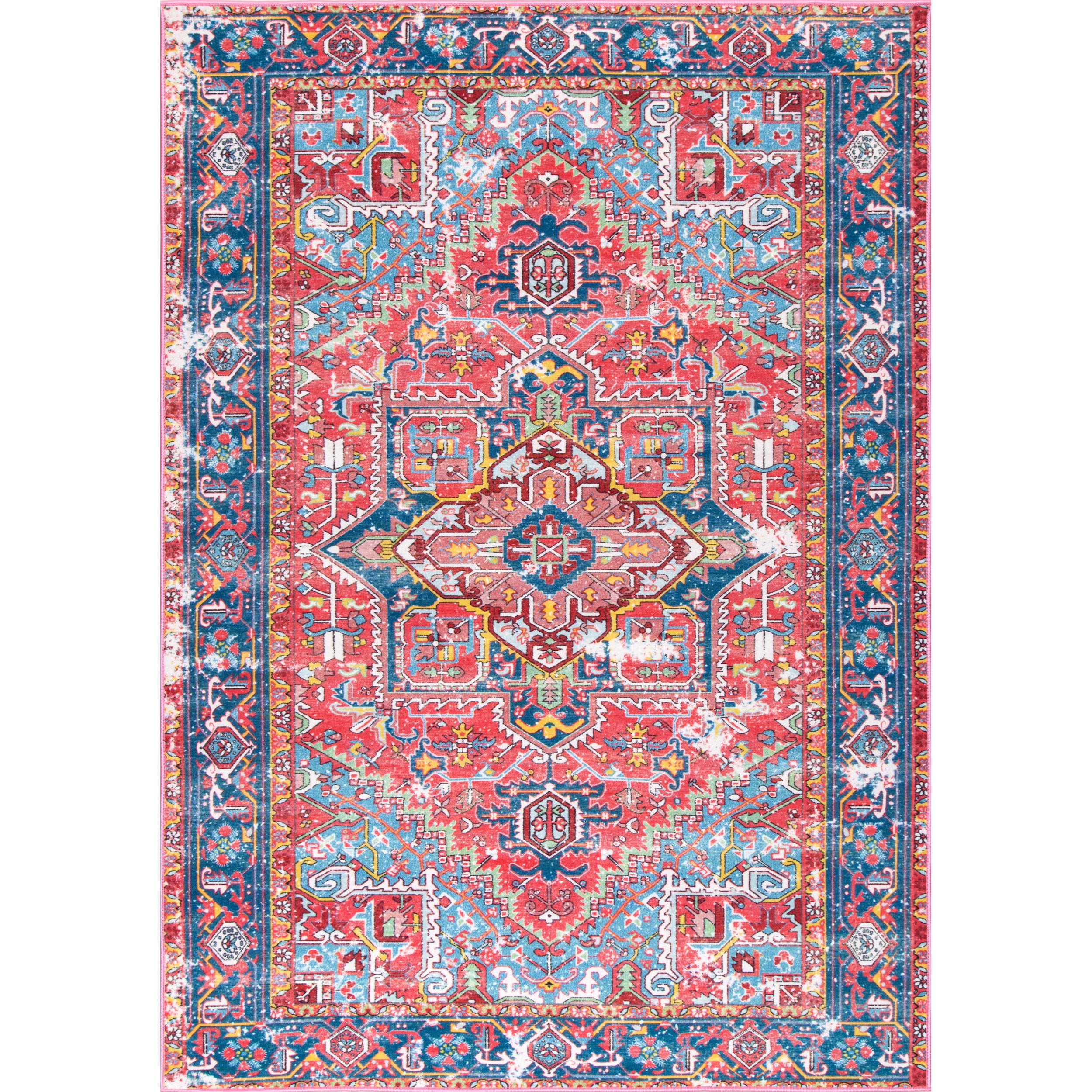 nuLOOM Florence Vintage Persian Area Rug, 9' 10" x 13' 8", Red