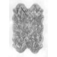 thumbnail image 1 of nuLOOM Fluffy Faux Sheepskin Quarto Shag Area Rug, 3' 6" x 6', Light Gray, 1 of 2