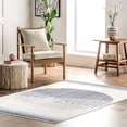 thumbnail image 1 of nuLOOM Francesca SpinClean Machine Washable Contemporary Moon Area Rug, 5' x 8', Francesca Moon Navy, 1 of 8