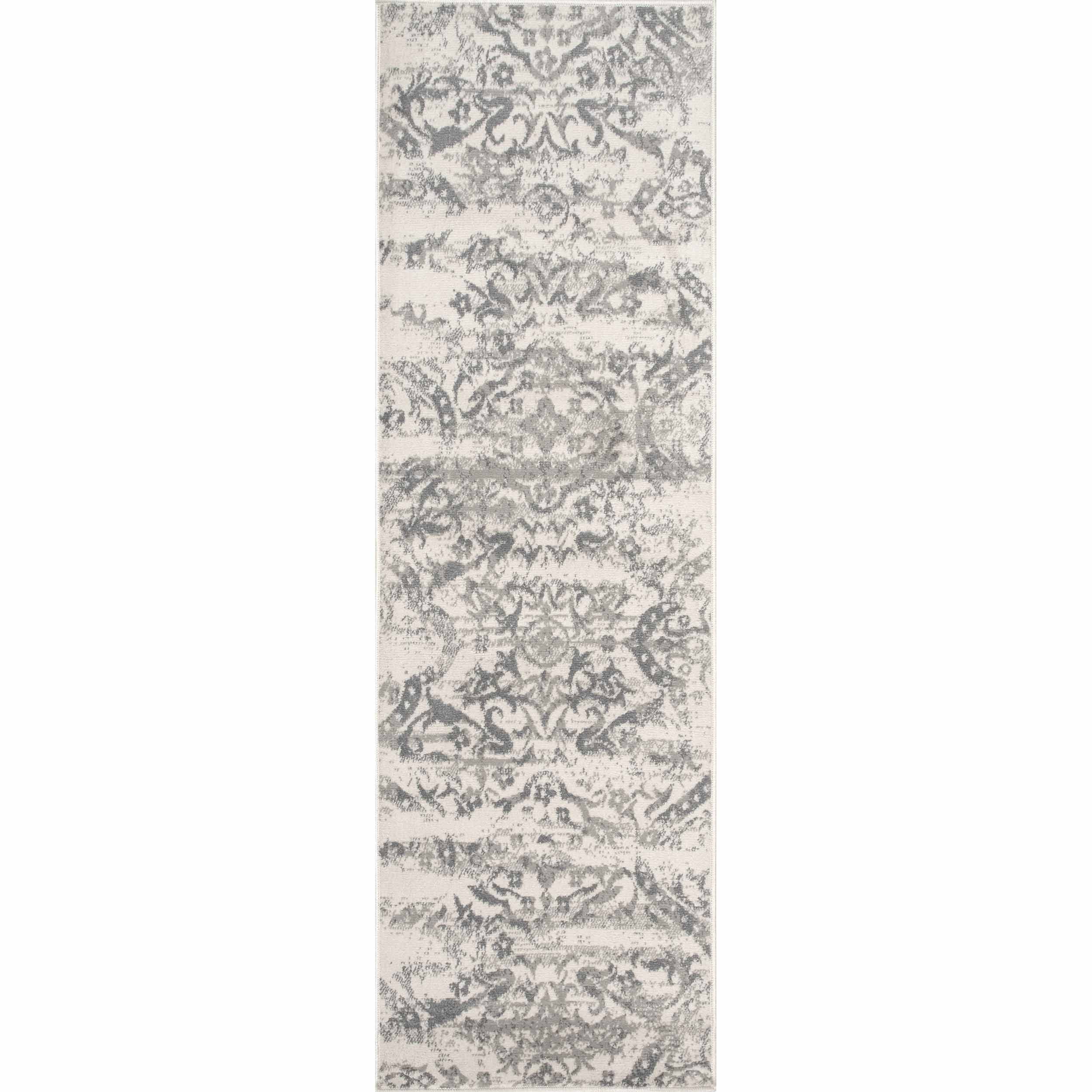 nuLOOM Freja Distressed Runner Rug, 2' 6" x 10', Gray