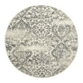 thumbnail image 1 of nuLOOM Freja Faded Floral Grey 8' Vintage Round Rug, 1 of 2