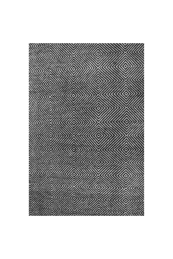 Geometric Casual Area Rugs, Black, 3.00' x 5.00'