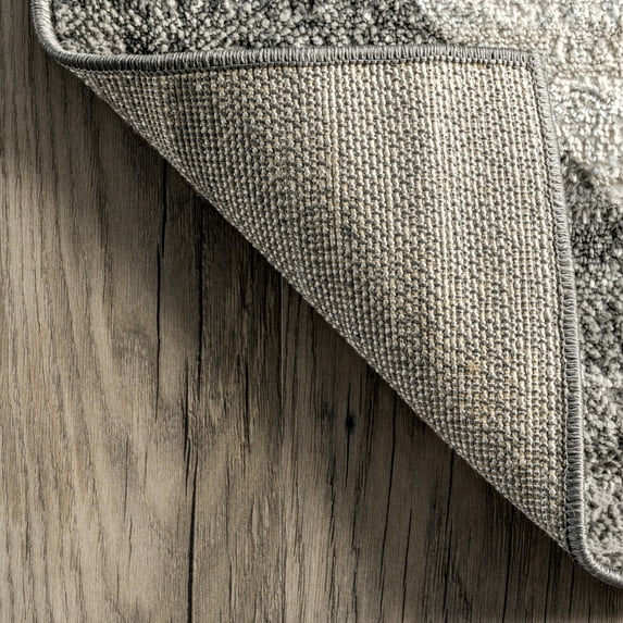 nuLOOM Gianna Contemporary Geometric Checker Tile Area Rug, 4' 3" x 6' 3", Oval, Gianna Grey