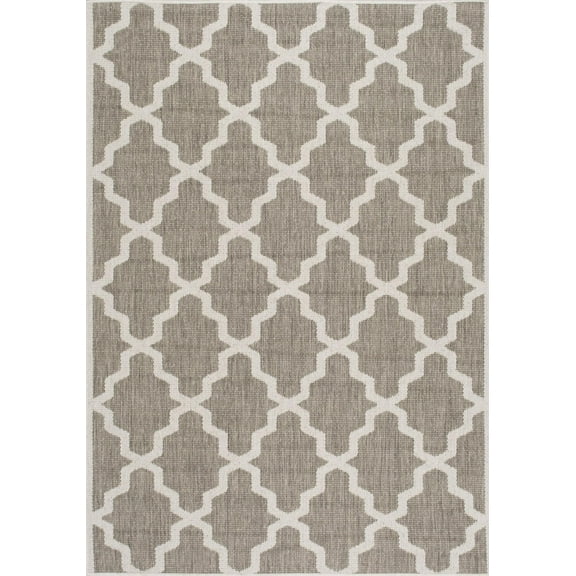 nuLOOM Gina Moroccan Indoor/Outdoor Area Rug, 5' 3" x 7' 6", Taupe