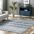 thumbnail image 1 of nuLOOM Ginnie Machine Washable Moroccan Tribal Area Rug, 8' x 10', Blue, 1 of 10