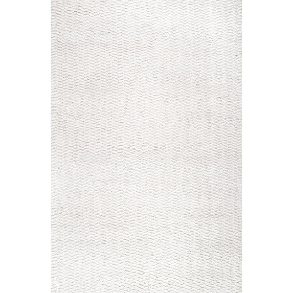 nuLOOM Glendora Chevron Wool Area Rug, 5' x 8', Ivory