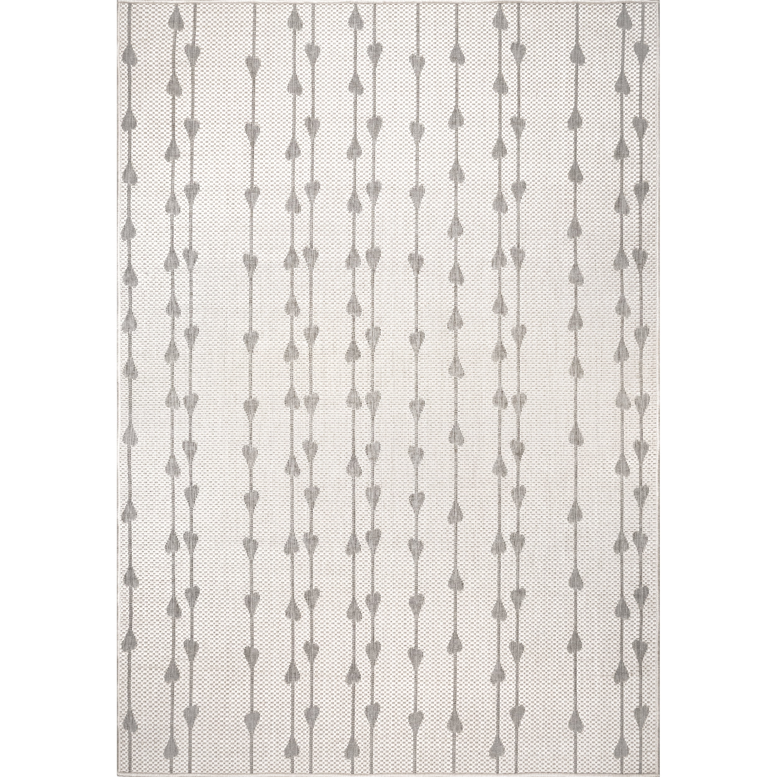 Charcoal Moroccan Trellis Indoor/Outdoor Synthetic Area Rug