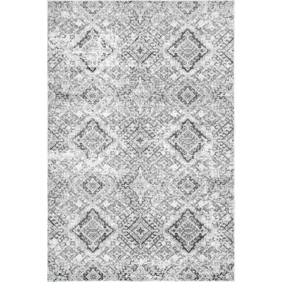 nuLOOM Gretel Vintage Area Rug, 4' x 6', Gray