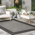 thumbnail image 1 of nuLOOM Gris Border Indoor/Outdoor Accent Rug, 2' x 3', Gray, 1 of 9