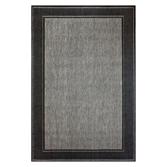 nuLOOM Gris Border Indoor/Outdoor Area Rug, 5' 3" x 7' 6", Gray