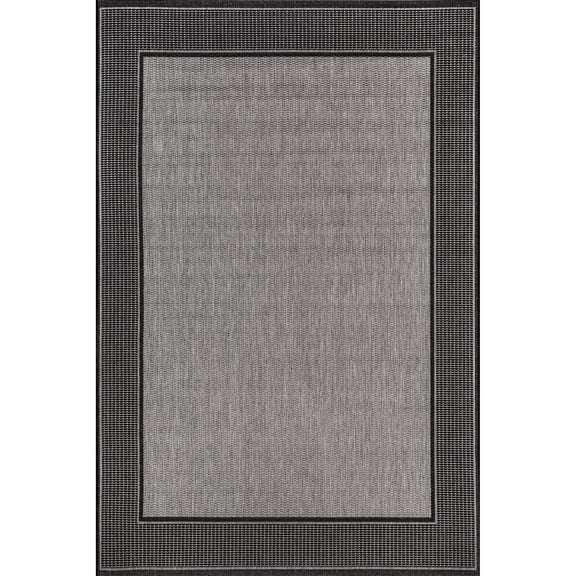 nuLOOM Gris Border Indoor/Outdoor Area Rug, 6', Gray