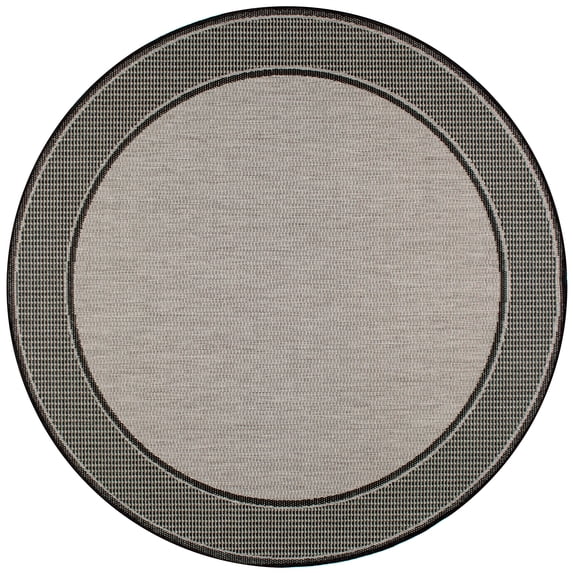 nuLOOM Gris Border Indoor/Outdoor Area Rug, 6' x 9', Gray