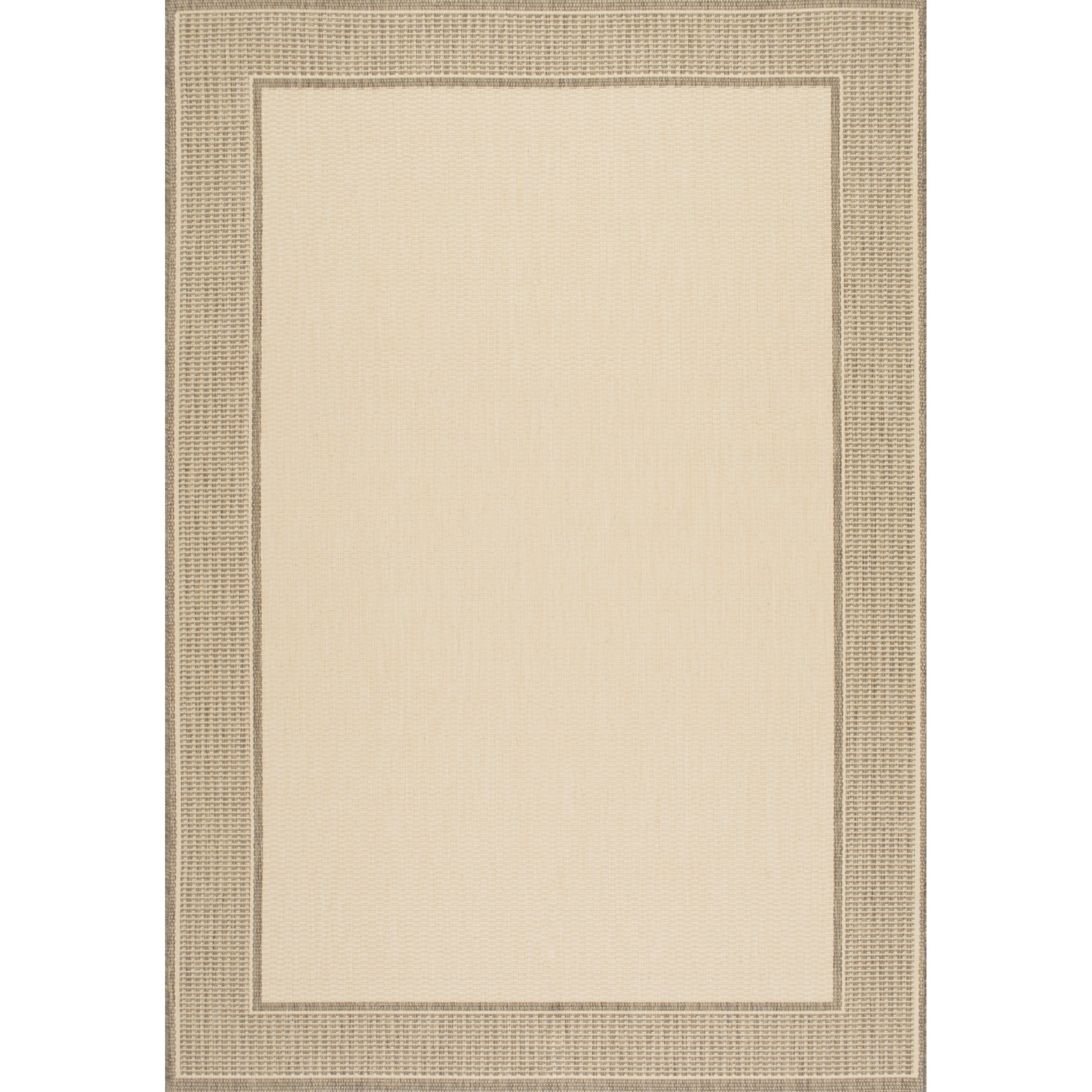 Reversible Beige Synthetic 7'6" x 10'8" Easy Care Area Rug
