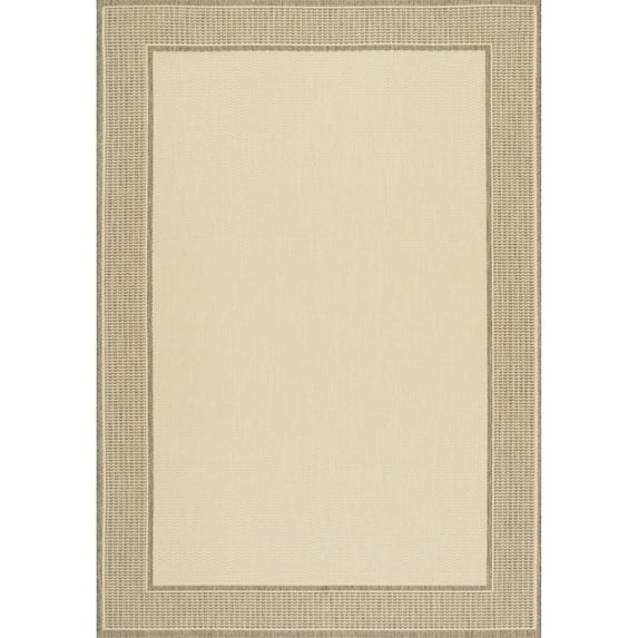 nuLOOM Gris Border Indoor/Outdoor Area Rug, 8', Beige