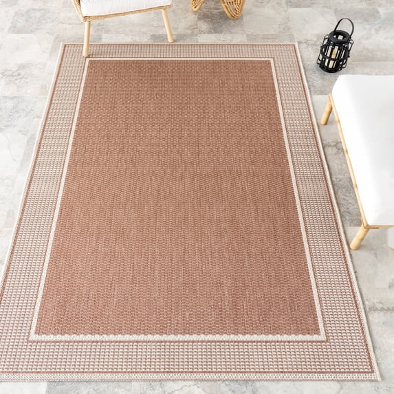 nuLOOM Gris Contemporary Indoor/Outdoor Area Rug, 10' x 14', Brown