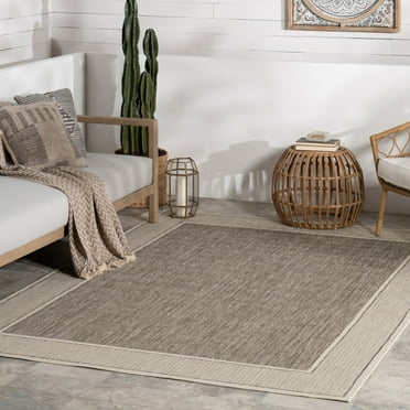 nuLOOM Gris Contemporary Indoor/Outdoor Area Rug, 6' x 9', Gris Light Grey