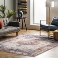 thumbnail image 1 of nuLOOM Eliza SpinClean Machine Washable Traditional Medallion Area Rug, 5' x 8', Eliza Brick, 1 of 8