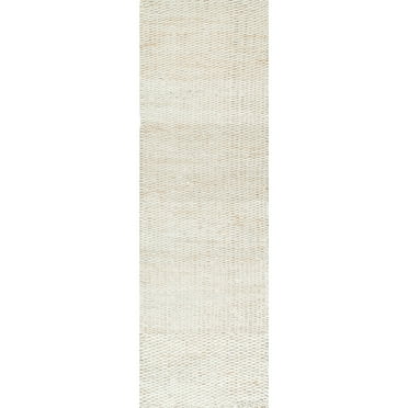 nuLOOM Hailey Handwoven Jute Runner Rug, 2' 6" x 8', Off White