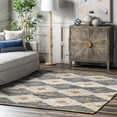 thumbnail image 1 of nuLOOM Hand Braided Marla Denim And Jute Diamonds Area Rug, 6' x 9', Marla Off-white, 1 of 11