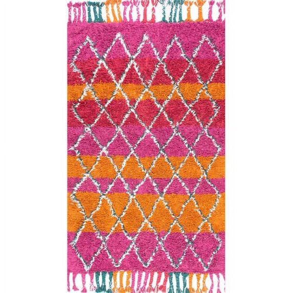 nuLOOM Hand-Knotted Fez Shag Area Rug