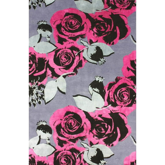 nuLOOM Hand-Knotted Roses Area Rug