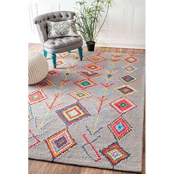 nuLOOM Hand Tufted Belini Area Rug 3' x 5' Grey Rectangle (MJSM18D-305)