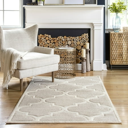 nuLOOM Hand Tufted Fez Area Rug, 4' x 6', Fez Neutral